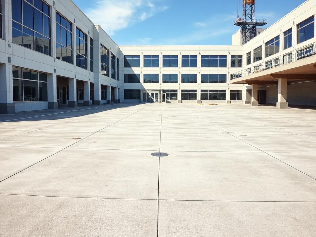 Commercial concrete parking lot and sidewalk project completed by KCNC Services in Houston
